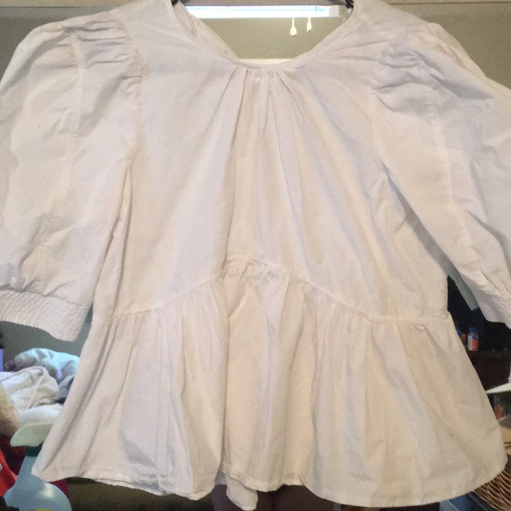 Zara Peplum High lowPuffy sleeve *see description*